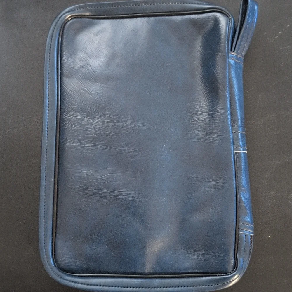 Blue Vinyl Bible Cover